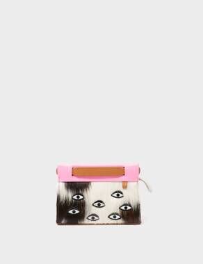 NEW MIN & MON women's vali crossbody micro leather bag in bubblegum pink and neo
